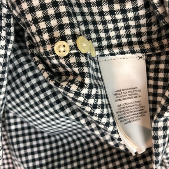 Polo Ralph Lauren Shirt XL Extra Up Long Sleeve Black Check Logo Pony - Picture 9 of 12